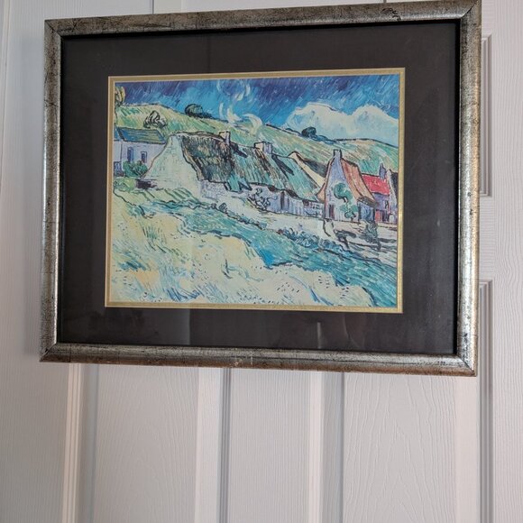 Van Gogh: Thatched Cottages at Cordeville - Framed Print (21.5"w / 17.5"h) - Picture 4 of 8